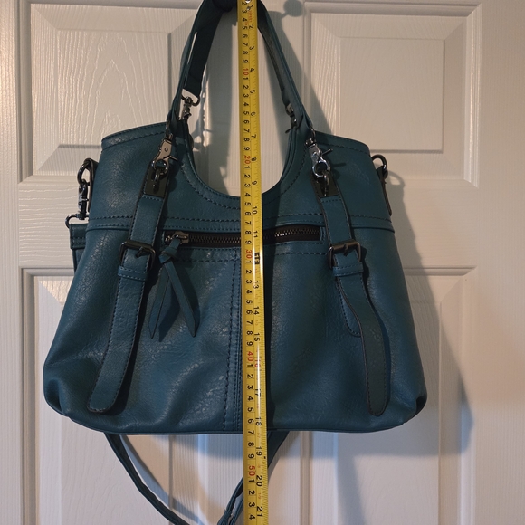 Black Rivet Teal Shoulder Bag - Picture 8 of 8